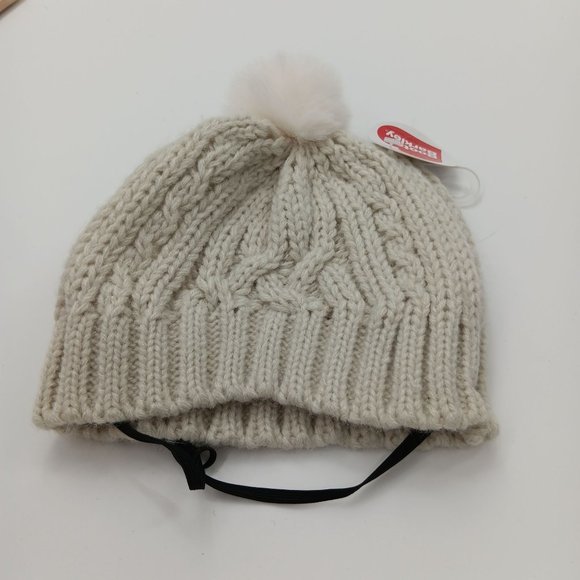 BOOTS&BARKLEY CREAM POM HAT WITH UNDER CHIN STRAP - Picture 6 of 9